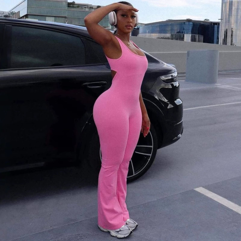 Zara New Solid Spaghetti Strap Backless Booty Lift Tight Workout Bodysuit